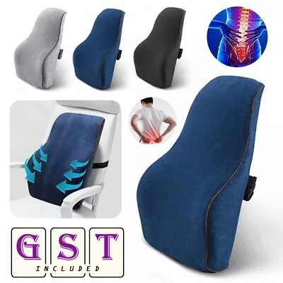 $25.09 • Buy Car Seat Memory Foam Lumbar Back Pillow Support Back Chair Cushion Office Pillow