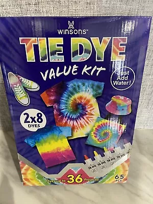 Winsons Tie Dye 8 Colour Kit.  Quality Arts & Crafts Set For Adults & Children • £3.50