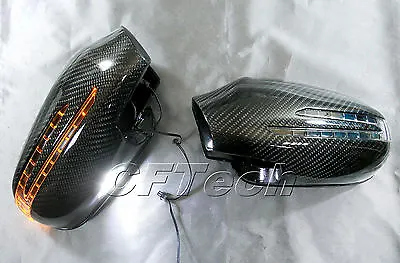 Fits Mercedes Benz W208 CLK 96~02 3K Carbon Fiber Arrow LED Side Mirror Cover  • $305.10