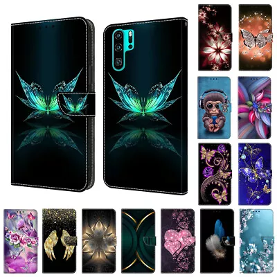 Case For Huawei P20 P30 Pro Lite Patterned Flip Wallet Stand Phone Cover • £5.26