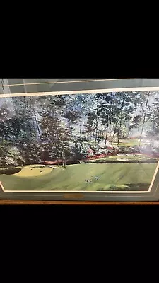  The ELEVENTH AND TWELFTH AT AUGUSTA  By Mark King 1989 36x30Frame SERIGRAPH LTD • $125