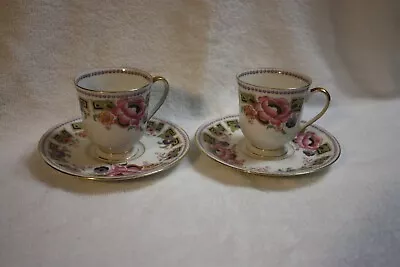 Vintage A. Lanternier & Co Limoges Floral Design Demitasse And Saucer (2) • $15.99