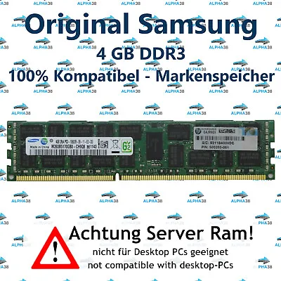 4 GB Rdimm ECC Reg DDR3-1333 PowerVault NX300 NX3000 NX3100 Server RAM • $7.63