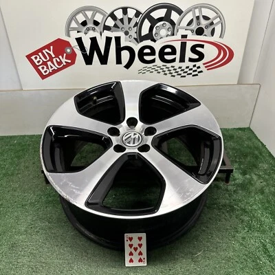 $149 • Buy 18” VW Golf GTI Austin 5 Spoke OEM Wheel Rim 2015-2021 69980 CC1 Black Machined
