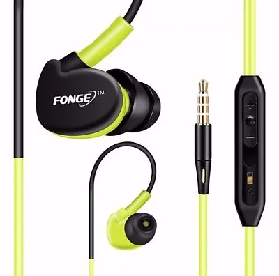 £4.44 • Buy Over Ear Clip Headphone Hook Sports Gym Jogging Running Earphone With Mic  Green