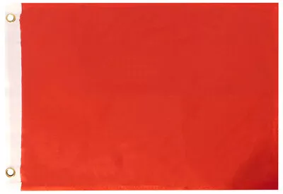 12x18 Red Solid Color Plain 12 X18  Rough Tex 100D Car Boat Flag Banner Grommets • £8.57