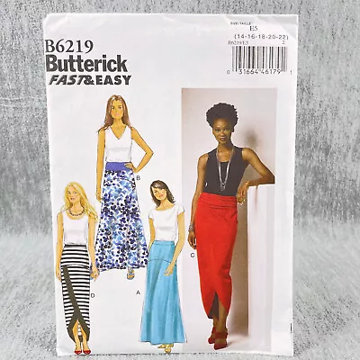 Butterick 6219 Plus Size Maxi Skirts W Elastic Waist Misses Sz 14 22 Pattern • $8.99