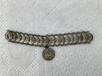Vintage Mexican 20 Centavos Mixed Centavos Coin Bracelet 7.5”- Dated 1930s-1940s • $24