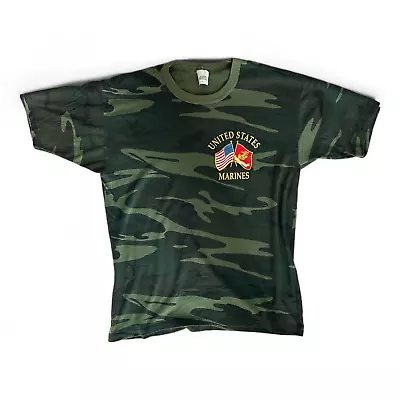 Men's Marine Corps. Camo T-Shirt - L Silk Screen • $14.95