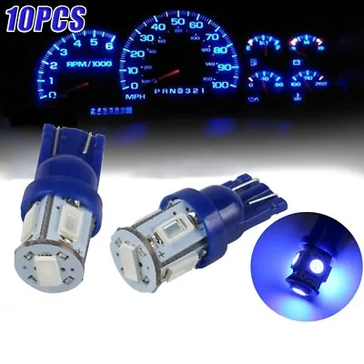 10 X Blue LED T10 194 168 W5W Interior Map Dome Trunk License Plate Lights Bulbs • $4.99