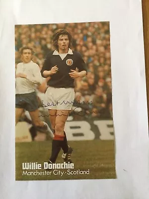 WILLIE DONACHIE ( Manchester City & Scotland ) Signed Magazine Picture. • £1.50