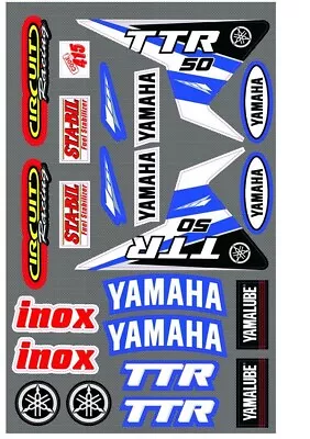 $32.95 • Buy MCS  Mx Yamaha Economy TTR50 Blue Graphics Sheet Motocross Bike Sticker Kit