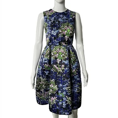 $205 • Buy Mary Katrantzou - Sleeveless Gem Print Tulle Dress - Blue Multicolor - Size 2