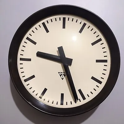Pragotron Slave Clock Mid Century Bakelite Station Clock Czechoslovakia  • $189.38