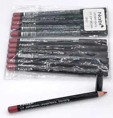 Nabi Lipliner Pencil L19 Soft Brown 0.04 Oz 12 Pack • $13.99