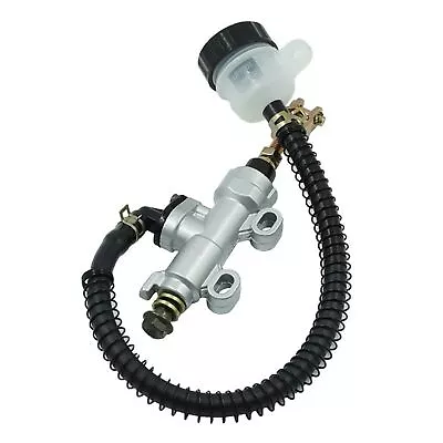 Silver Rear Brake Master Cylinder Pump Reservoir For ATV Motorcycle Dirt Bike • $14.69