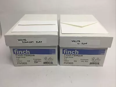 2 Boxes (250/pack) Finch Opaque Velum A2 White Envelopes 4-3/8  X 5-3/4  60# • $29.75