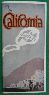 $15 • Buy Vintage 1929 Railroad Brochure To California The Santa Fe Way
