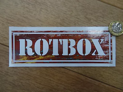 ROTBOX Sticker (150mm X 50mm) Rat Look JDM DUB Rust Surf Camper Van Funny VW  • $3.42