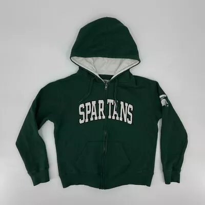 Michigan State Spartans Sweater Women Small Green MSU Football Hoodie Sweatshirt • $5.99