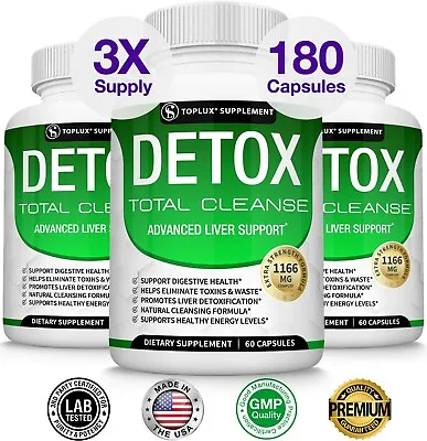 Liver Cleanse Detox&Repair 3 BOTTLES Formula +22 Herbs Support 5 Day Fast-Acting • $39.97