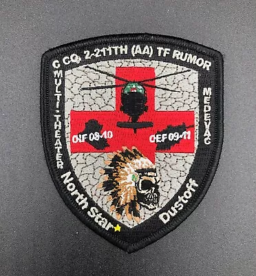 C Co 2-211th AA TF Rumor MEDEVAC Dustoff Army Aviation Unit Patch OIF OEF  • $15