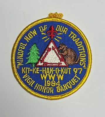 Lodge 97 Kit-Ke-Hak-O-Kut 1984 Vigil Honor Banquet Patch Boy Scouts • $4.79