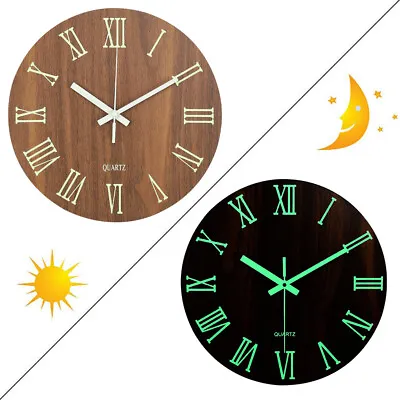 Wall Clock 12 Inch Silent Non Ticking Clock For Living Room Bedroom Kitchen Home • £9.95