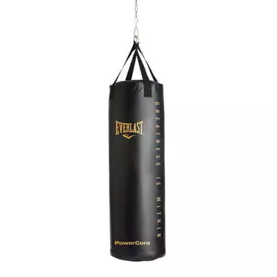 Powercore Heavybag Punching Bag 80 Lbs Leather Lasting Durability Black Gold • $93.22