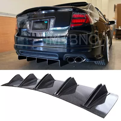 For Acura TL ILX TSX Rear Diffuser Fins Bumper Lip Splitter Spoiler Carbon Fiber • $45.22