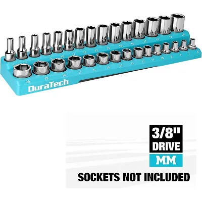 DURATECH Magnetic Socket Organizer 3/8  Drive Metric Socket Holder Socket Tray • $24.99