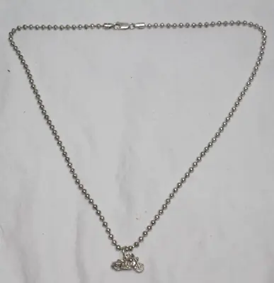925 Sterling Silver Motorcycle Charm With Necklace 20 Inch Chain 15gr   #LAR • $16.99