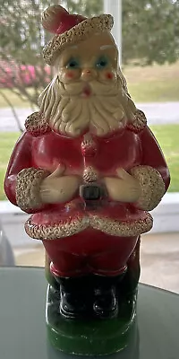 Vintage Chalkware Santa Claus Christmas Bank Ceramic MCM Decor RARE 13” Large • $59.99