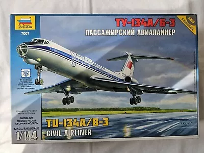 Zvezda 1/144 Tupolev TU-134 Civil Airliner A/B3 Vers. Aeroflot - Kit Ref: 7007 • £16.99