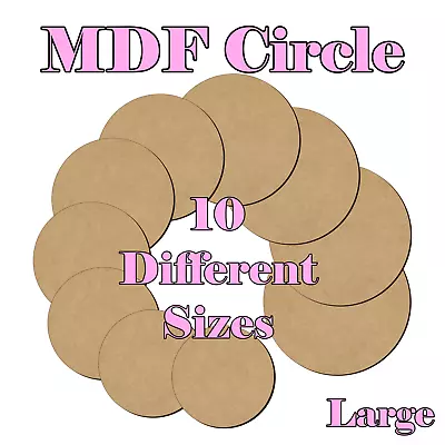 £4.99 • Buy Wooden MDF Circle Shape 21cm To 30cm Craft Tag Blank Embellishments Decoration