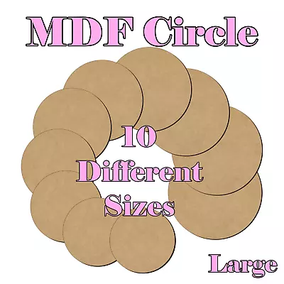 Wooden MDF Circle Shape 21cm To 30cm Craft Tag Blank Embellishments Decoration • £189.99