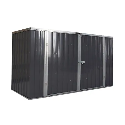 Large  Metal Steel Garden Shed Outdoor Tools Bicycle Storage Can Put 3 Bikes • £169.99