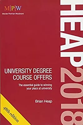 HEAP 2018: University Degree Course Offers Paperback Brian Heap • £4.27