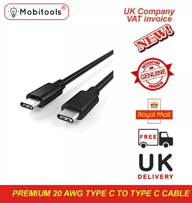 £3.68 • Buy 1M USB C Type-C To Type-C PD Fast Charger Cable Data Sync For Apple Macbook W-UK