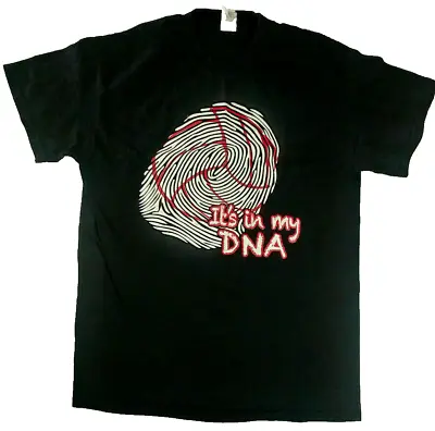 It's In My DNA With Finger Print T-Shirt Black Size M 100% Cotton By Gildan • $10.88