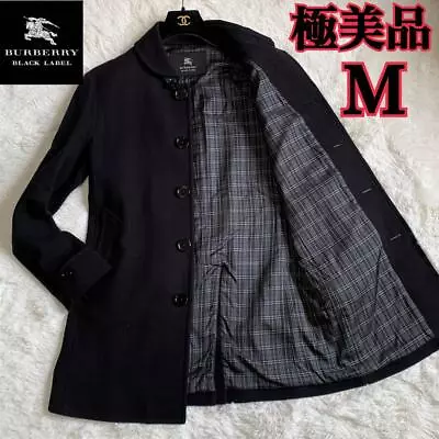 Burberry Marine Coat Black Label Stainless Steel Collar Nova Check Men's Wool • $228.99