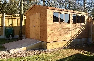 16 X 10 Wooden Shed/Workshop In Various Redwood T&G Claddings And Roof Coverings • £2000