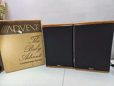 Advent Baby Advent Vintage Stereo Bookshelf Speakers Pair BOTH NEED REFOAMING • $139.99