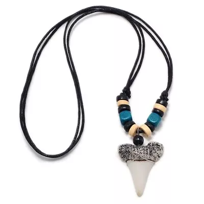 Fake Shark Tooth False  Necklace Mens Pendant Surfer Skater  • £5.05