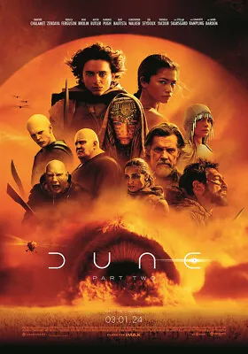 Dune Part 2 (2024) Movie Poster / 50x70 Cm / 24x36 In / 27x40 In / #311 • $12.99