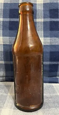 Embossed CERTO Upside-Down Amber Medicine Bottle “For 1/2 Bottle Pour To Here” • $2.50