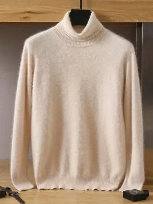 Men's Cashmere Sweater Turtleneck Knit Winter Autumn Warm Fashion  Tops • $92.39