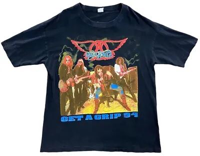 Vintage 1994 Aerosmith Get A Grip Tour T-Shirt Bootleg Size XL 90s  • $129.99