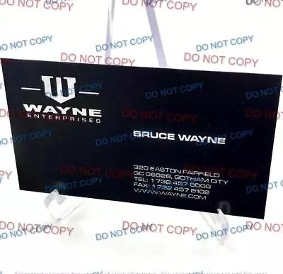 Bruce Wayne Enterprises Replica Batman Movie Prop Business Card The Dark Knight • $13.49
