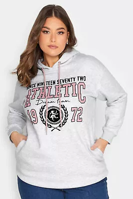 Yours Curve Women Plus Size  Varsity Slogan Soft Touch Hoodie • £18.50